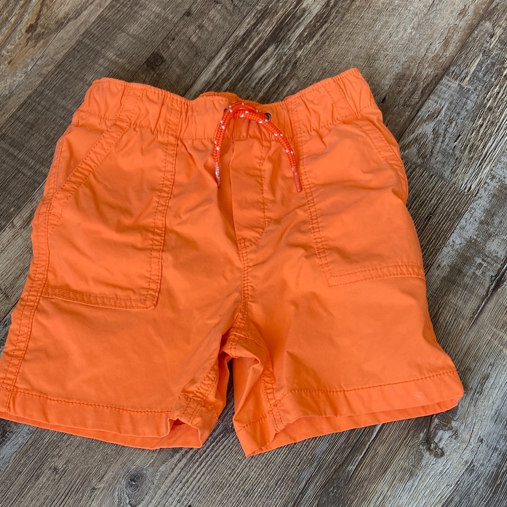 Gap bright orange pull on drawstring waist shorts size boys 5